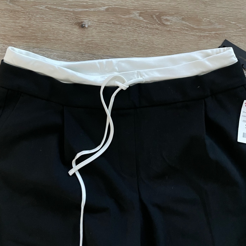 NWT🔖 House Of Harlow 1960 | Satin White Peep Waistband Trousers - Medium - Picture 2 of 7